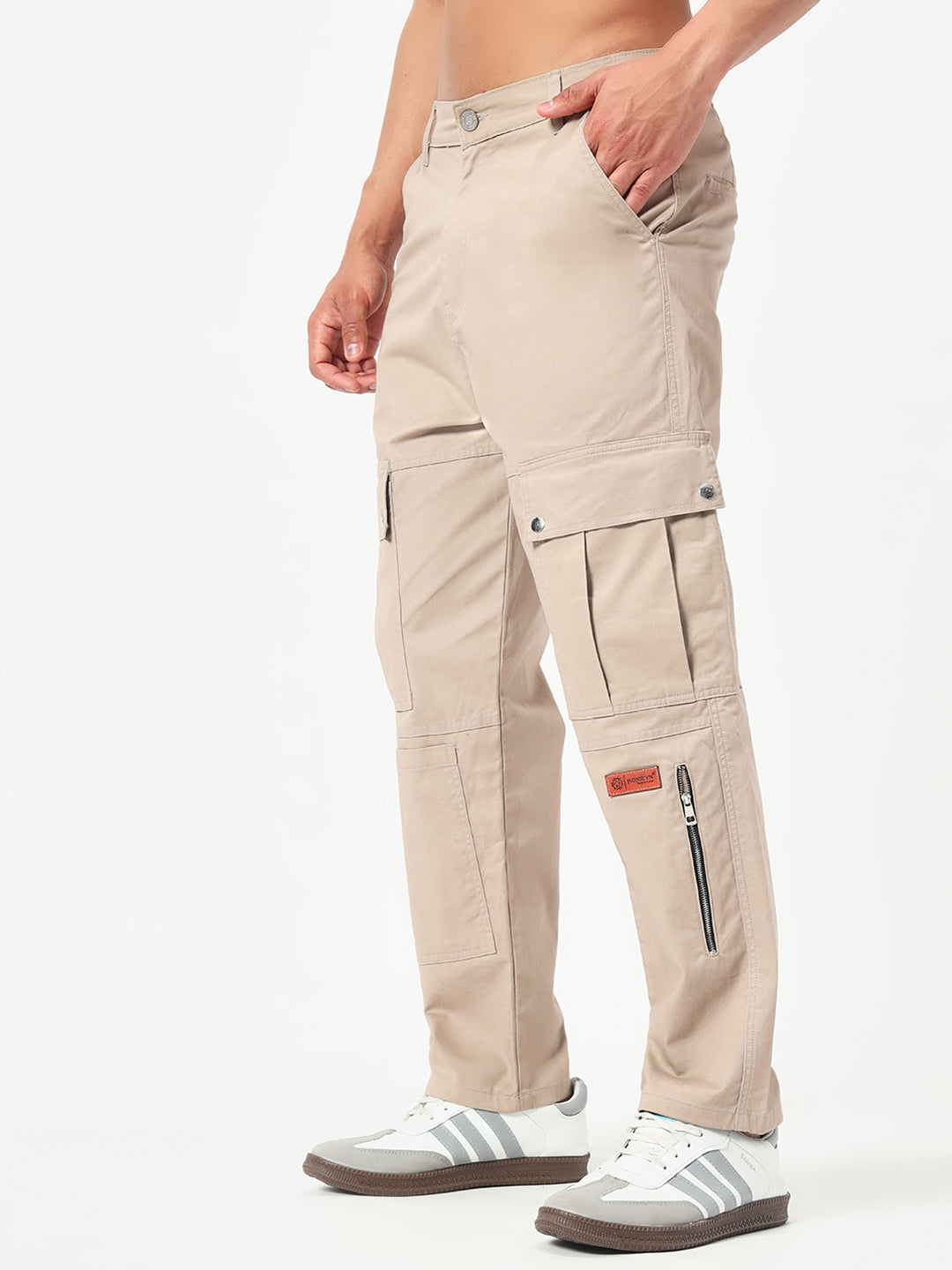 Monteynclub Regular Fit Beige Cargo Pants