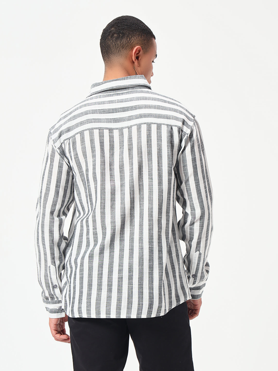 Monteynclub Relax Fit Cotton Striped Shirt
