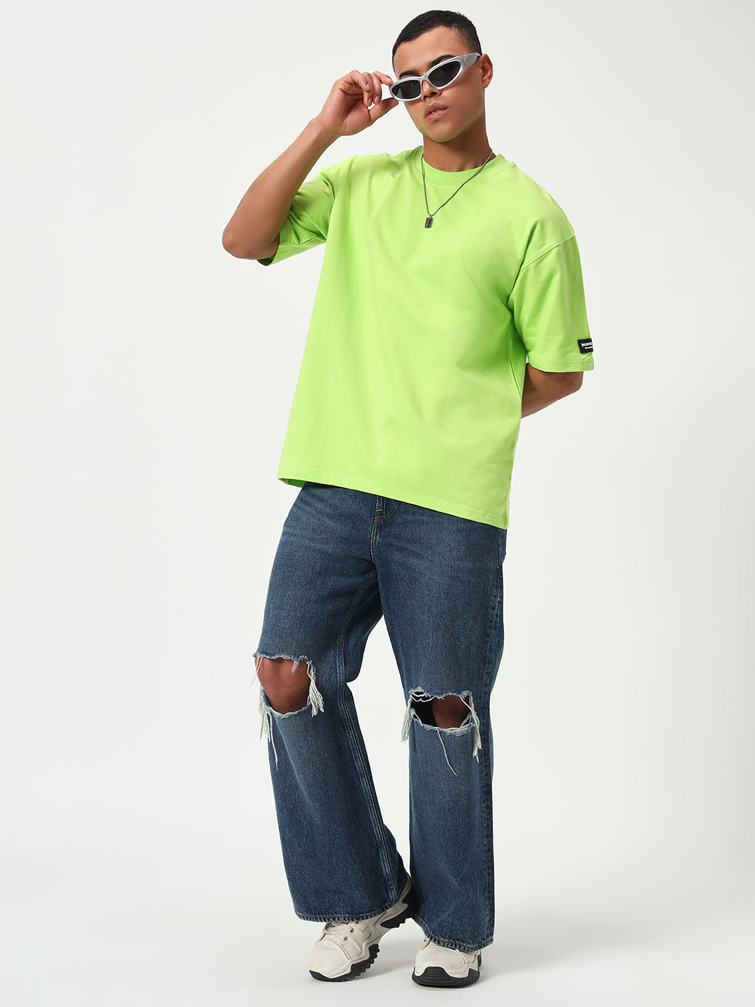 Monteynclub Oversized Fit Florescent Lime Premium Streetwear Tshirt