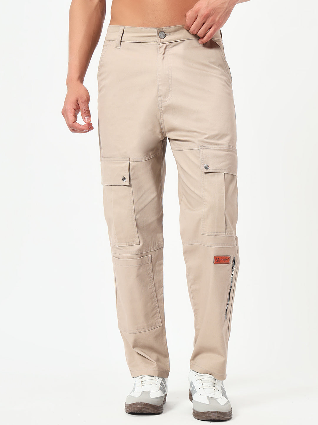 Monteynclub Regular Fit Beige Cargo Pants