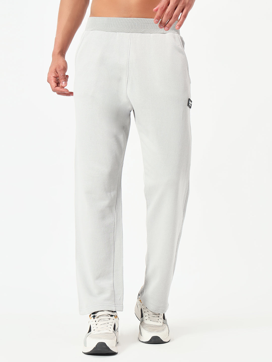 Monteynclub Relaxed Fit Solid Grey Streetwear Lower