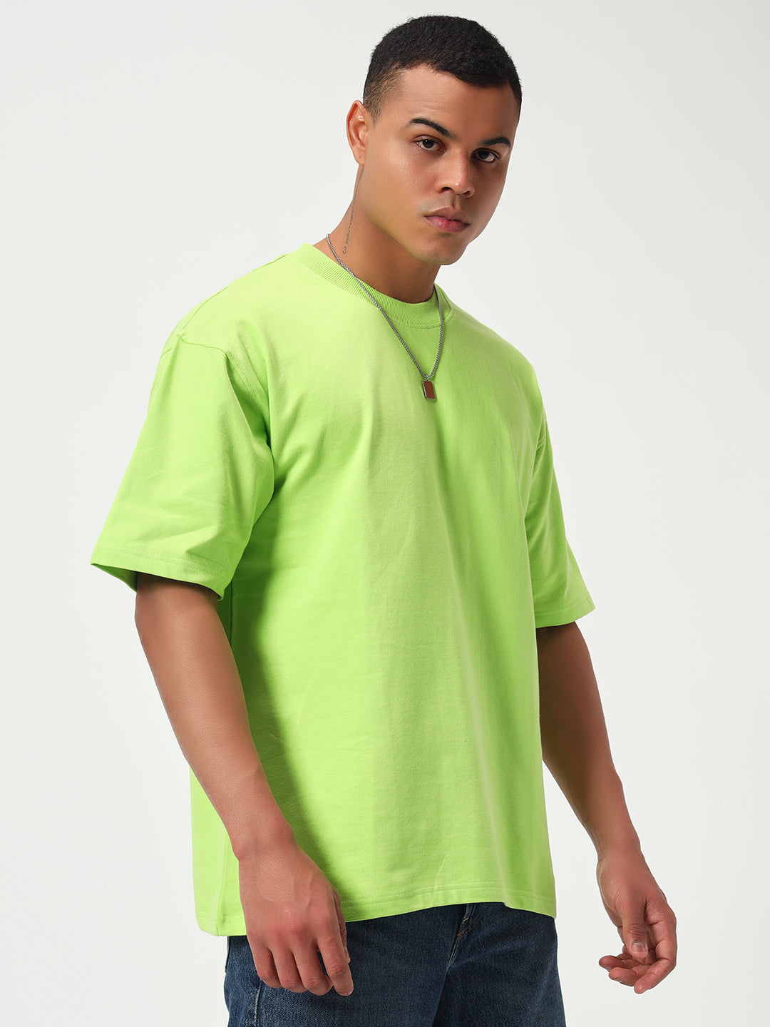 Monteynclub Oversized Fit Florescent Lime Premium Streetwear Tshirt