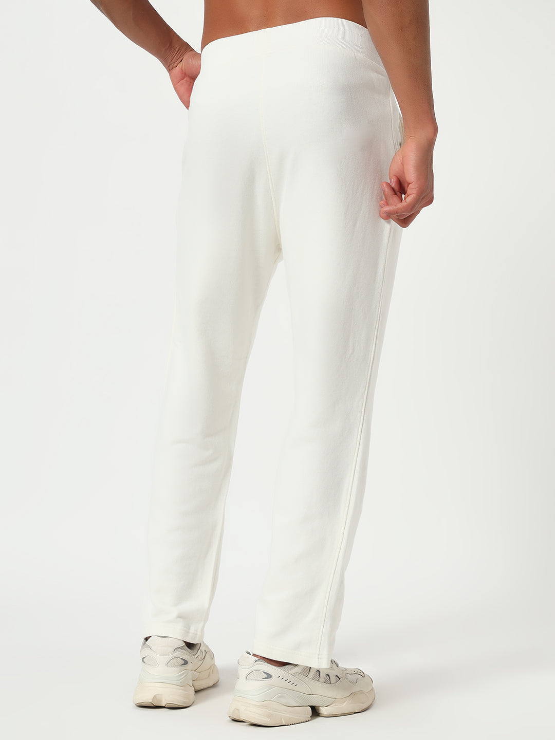Monteynclub Relaxed Fit Solid White Streetwear Lower