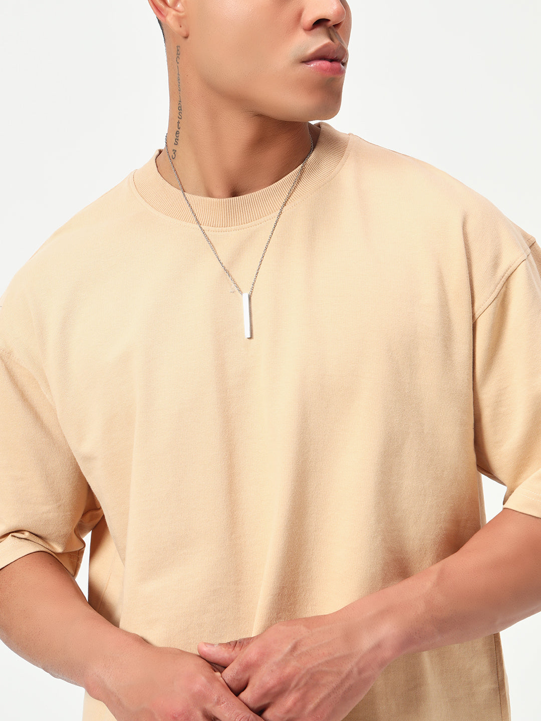Monteynclub Oversized Fit Beige Premium Streetwear Tshirt