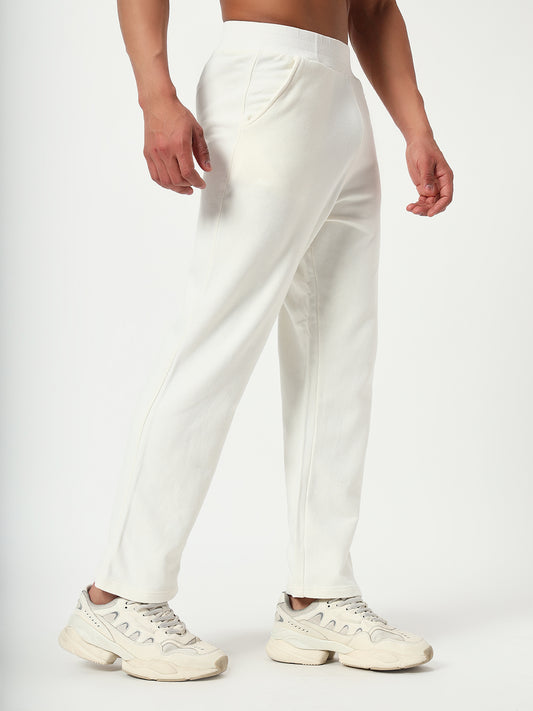 Monteynclub Relaxed Fit Solid White Streetwear Lower