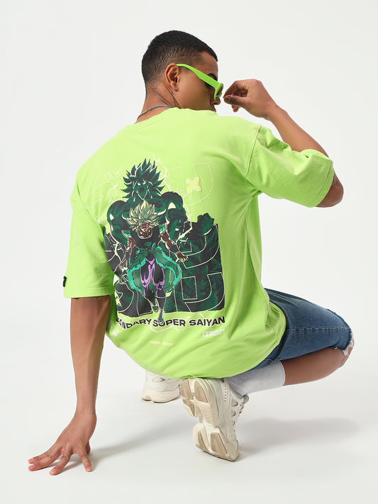 Monteynclub Oversized Fit DBZ Broly's Rage Graphic Tshirt