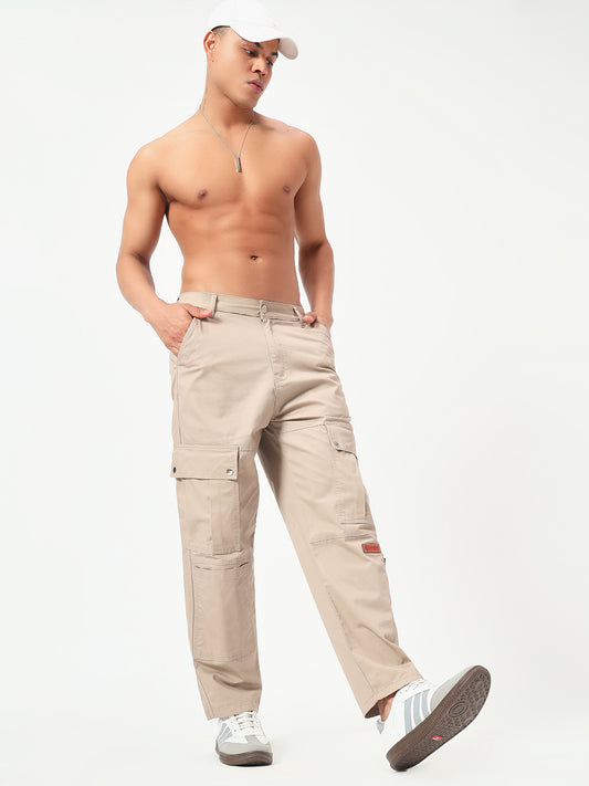 Monteynclub Regular Fit Beige Cargo Pants