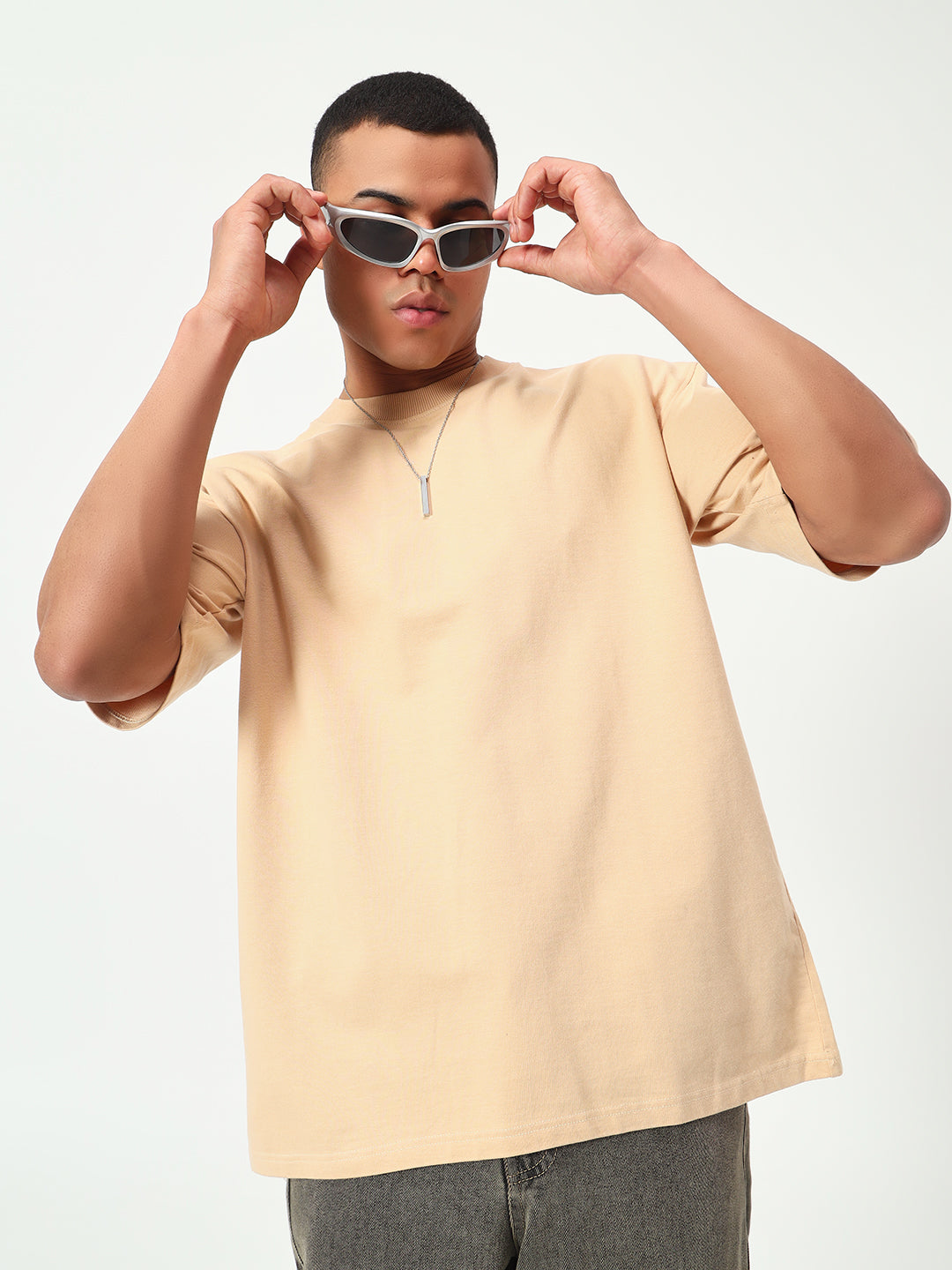 Monteynclub Oversized Fit Beige Premium Streetwear Tshirt