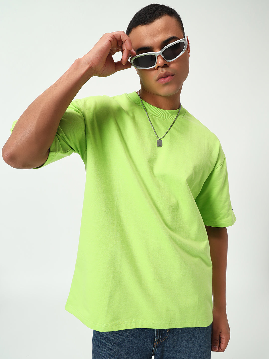 Monteynclub Oversized Fit Florescent Lime Premium Streetwear Tshirt