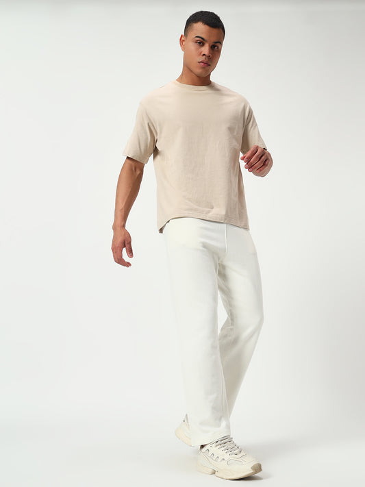 Monteynclub Relaxed Fit Solid White Streetwear Lower