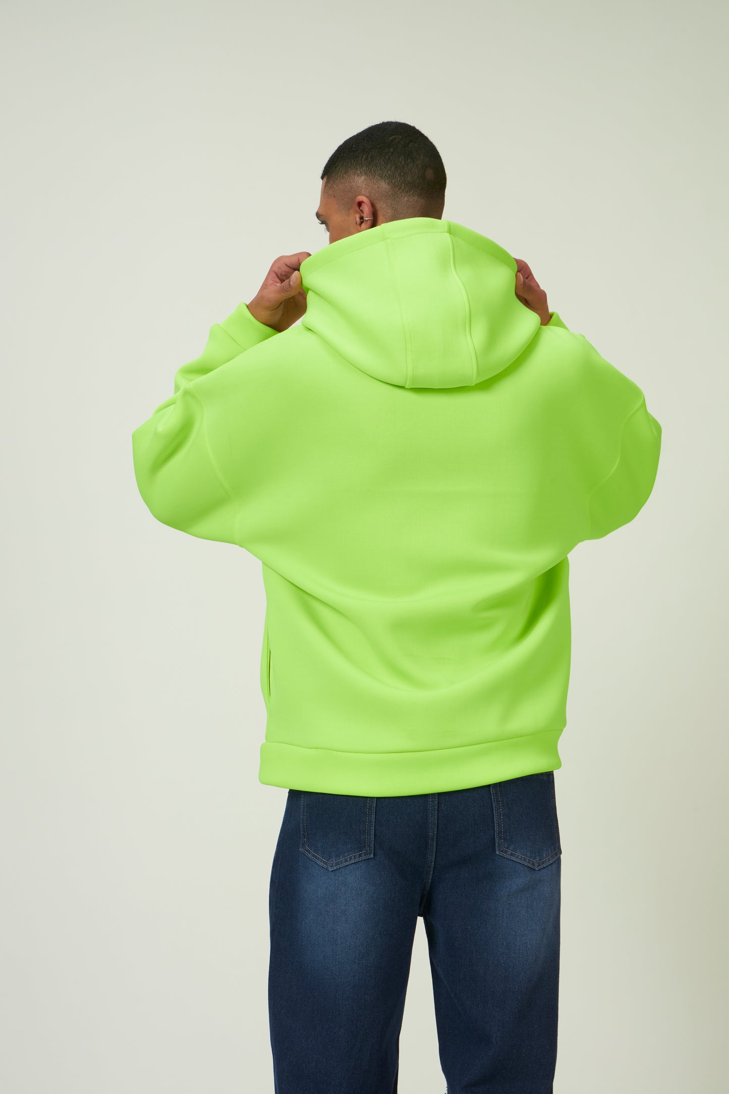 Monteyn ScubaBond™ Oversized Hoodie – Volt Lime