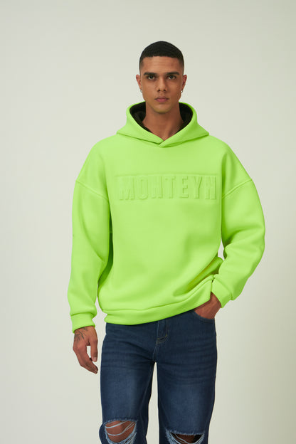Monteyn ScubaBond™ Oversized Hoodie – Volt Lime