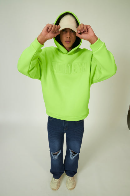 Monteyn ScubaBond™ Oversized Hoodie – Volt Lime