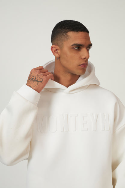 Monteyn ScubaBond™ Oversized Hoodie – Arctic White