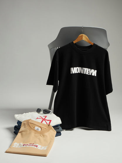 The Black Abstract Oversized Premium T-Shirt