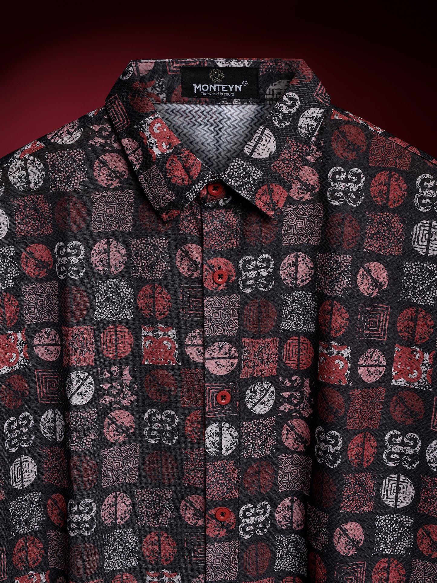 Noir Mosaic Relaxed Fit Shirt