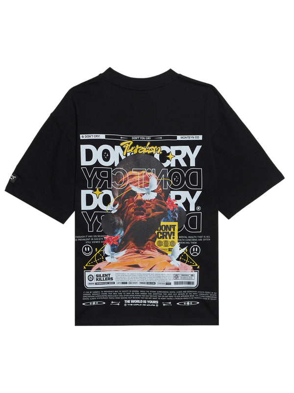 The Black Abstract Oversized Premium T-Shirt