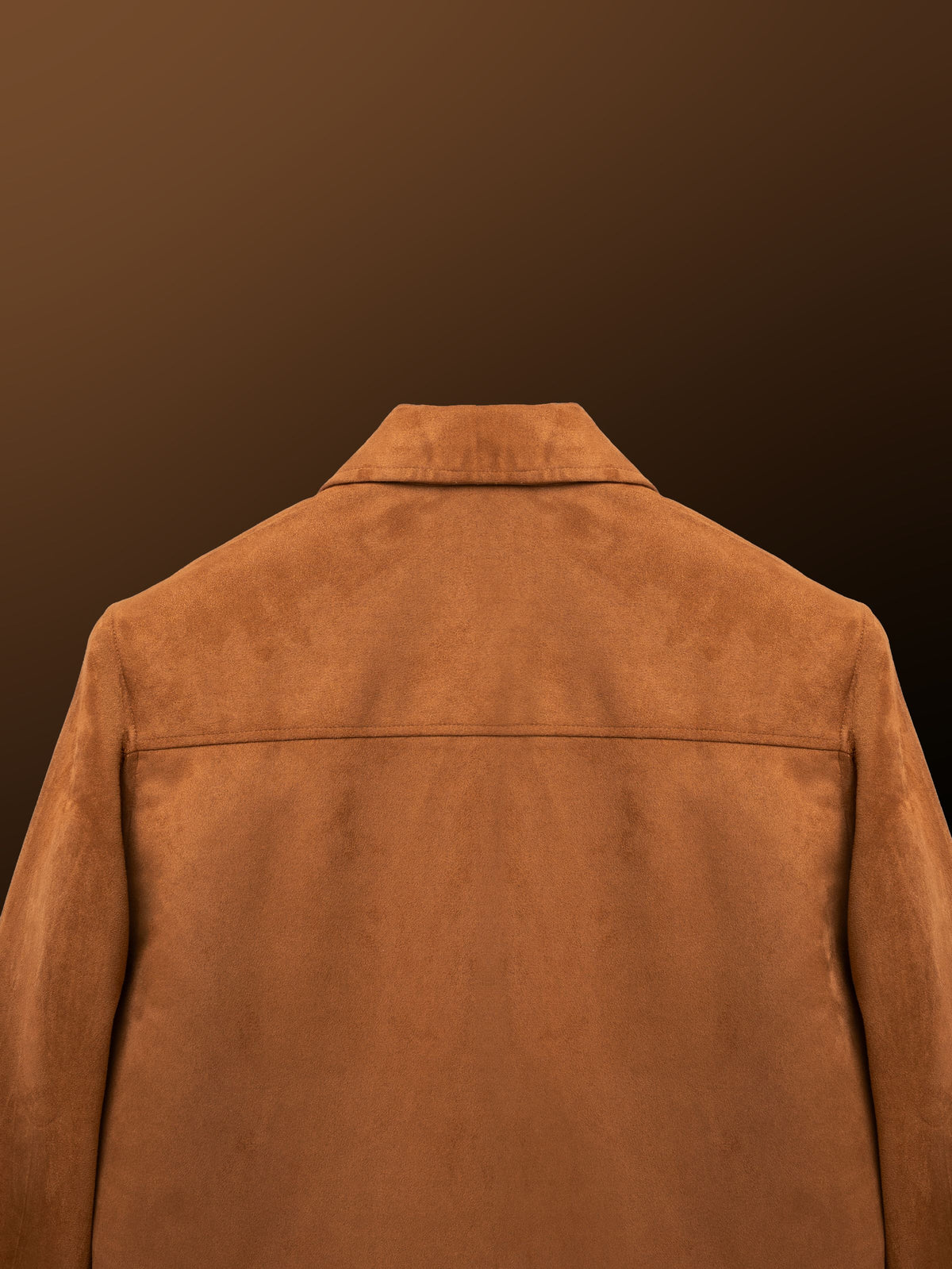 Suede Zip-Up Jacket – Amber Tan