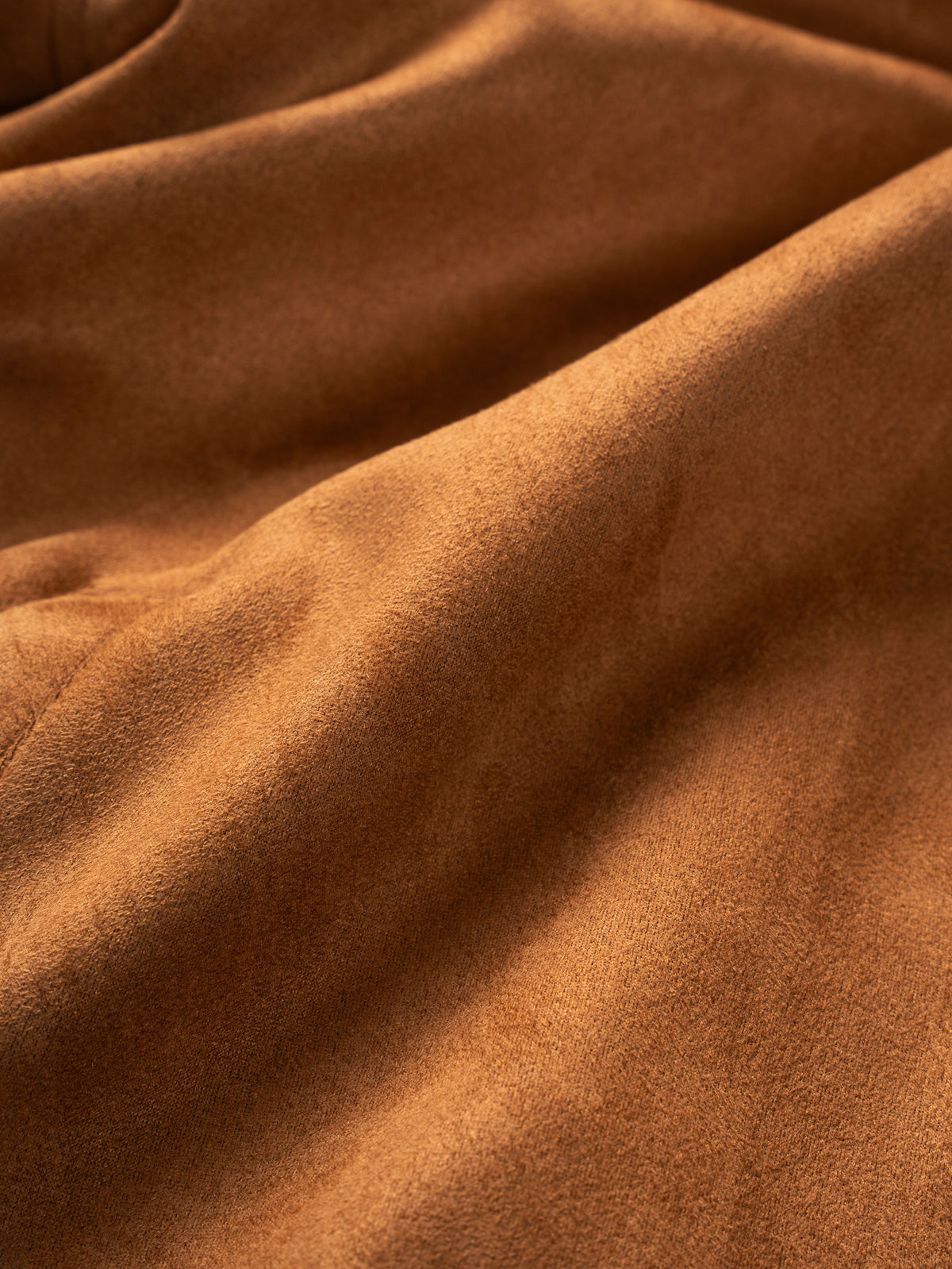 Suede Zip-Up Jacket – Amber Tan