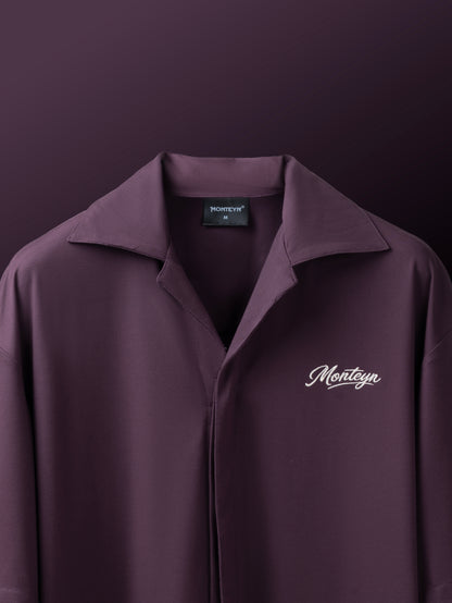 Merlot Cuban Drape Shirt