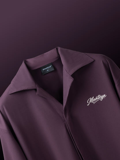 Merlot Cuban Drape Shirt