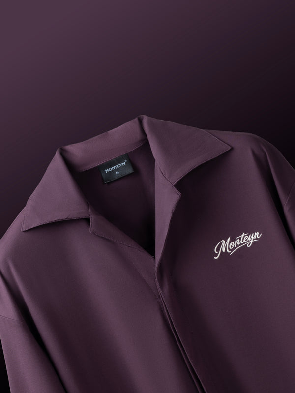Merlot Cuban Drape Shirt
