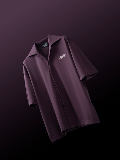 Merlot Cuban Drape Shirt