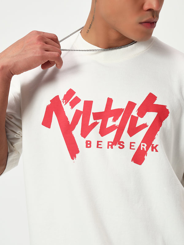 Iconic Berserk White Oversized Premium T-Shirt
