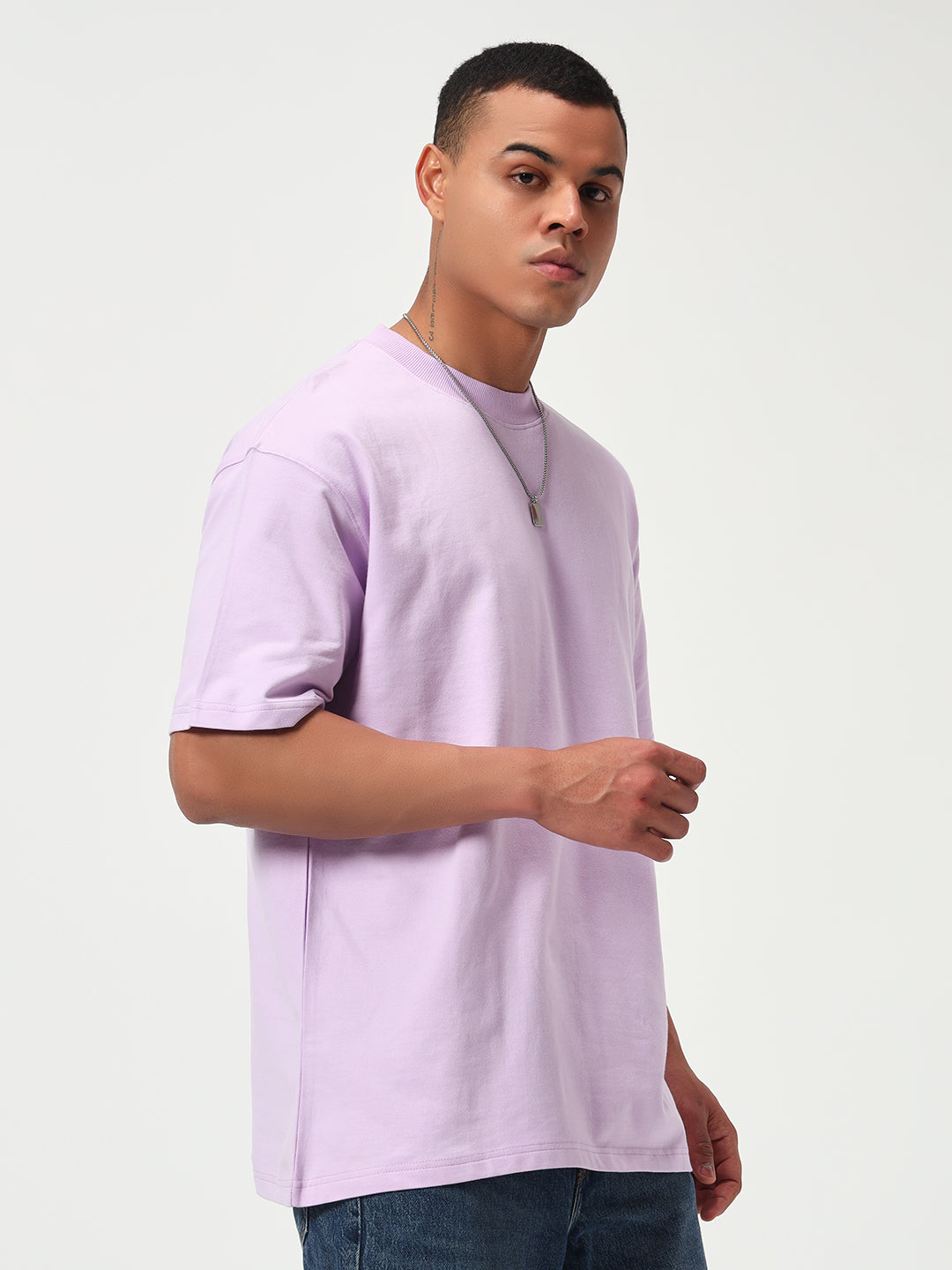 Monteynclub Oversized Fit Solid Lavender Premium Streetwear Tshirt