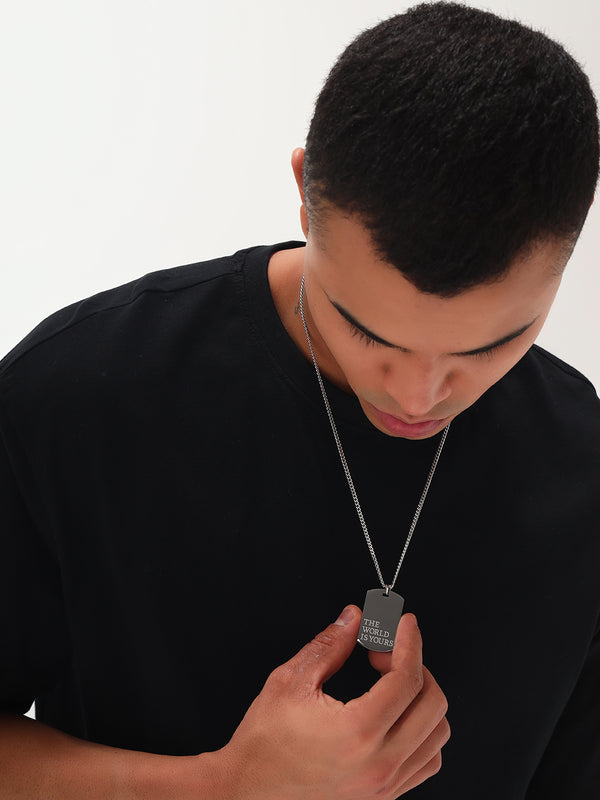 Monteynclub "The World is Yours" Scarface inspired dog tag neck-chain
