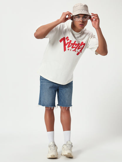 Iconic Berserk White Oversized Premium T-Shirt