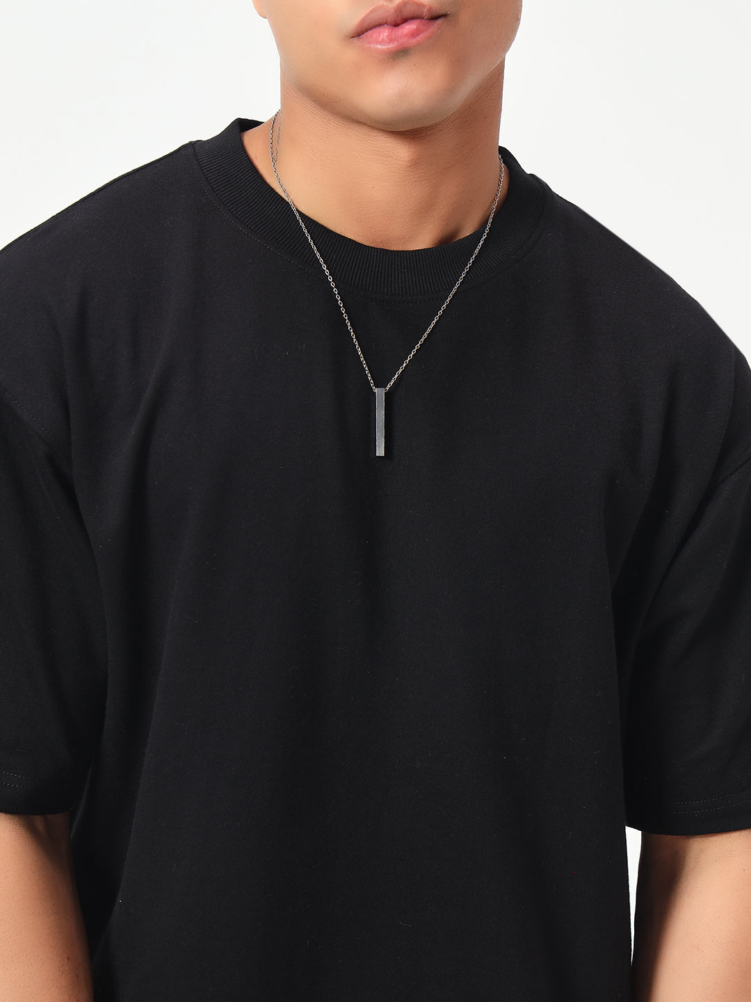 Moteynclub Oversized Fit Solid Black Premium Streetwear Tshirt