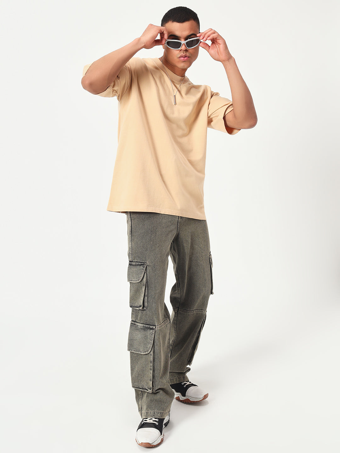 Monteynclub Oversized Fit Beige Premium Streetwear Tshirt