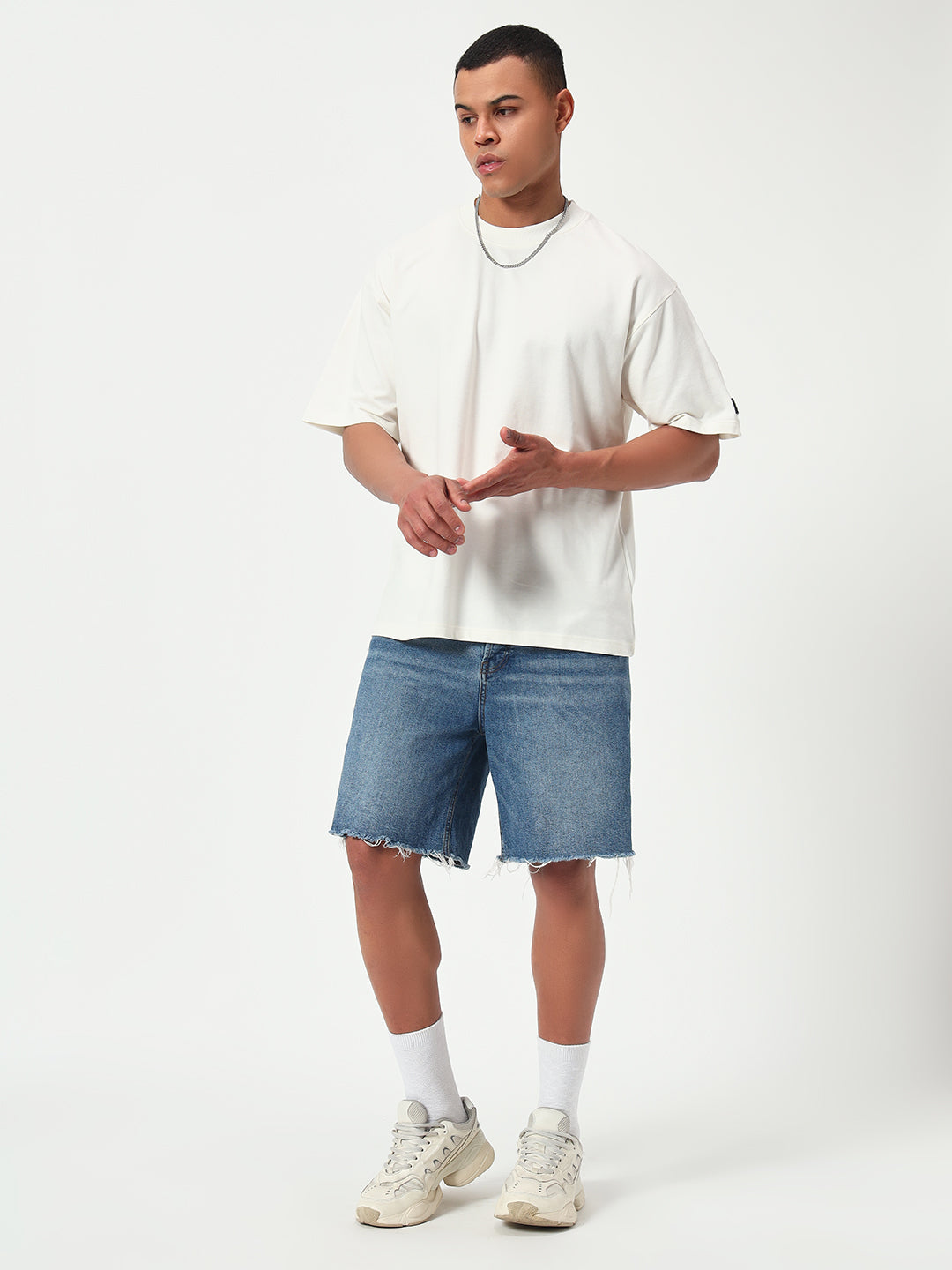 Monteynclub Oversized Fit White Premium Streetwear Tshirt