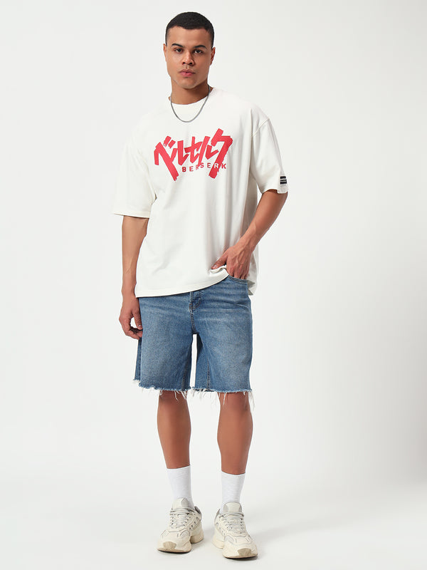 Iconic Berserk White Oversized Premium T-Shirt