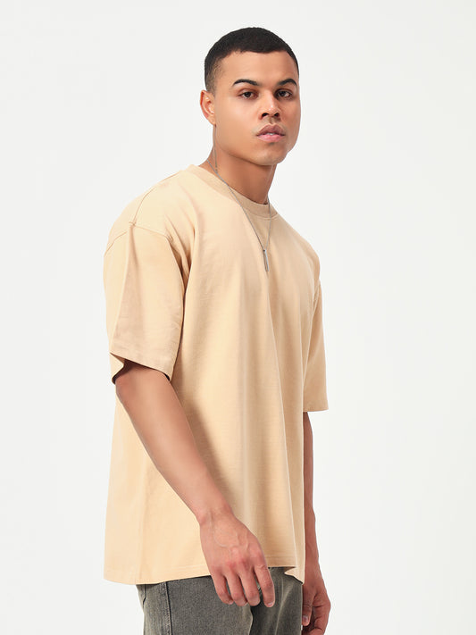 Monteynclub Oversized Fit Beige Premium Streetwear Tshirt